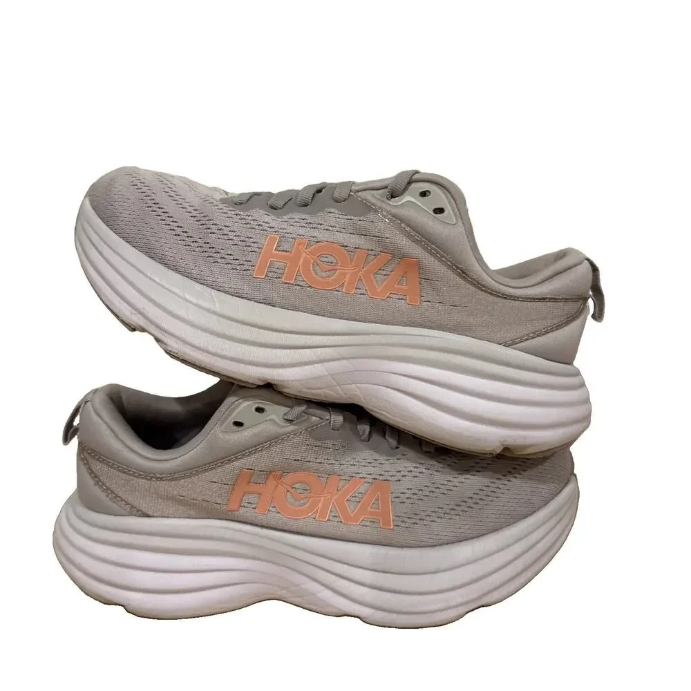 HOKA Bondi 8 Running Shoe Harbor Mist/Lunar Rock Women's Size 7.5B Style 1127952